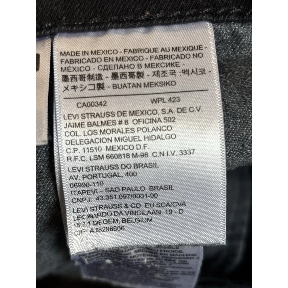 Levi's 511 Men's 36X30 Sexy Slim‎ Fit Black Straight Leg Jeans Workwear Everyday